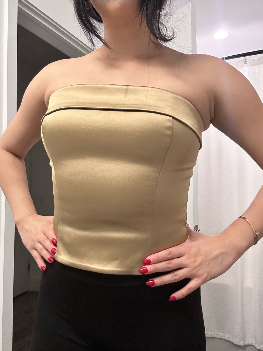 Aritzia ten ten too gold satin 
$105 original